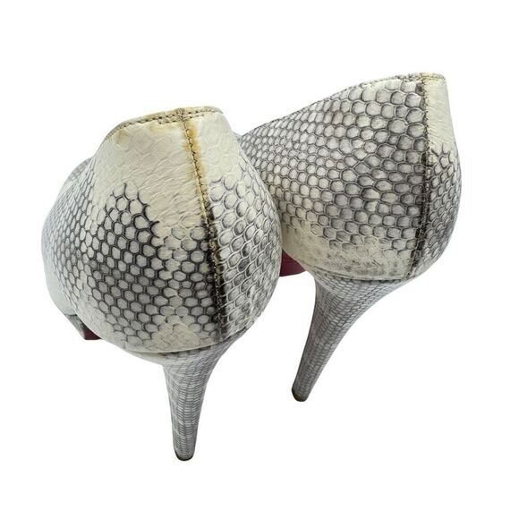Christian Louboutin Roccia Watersnake Bianca 140 Platform Pumps Size 8.5 - Picture 6 of 13